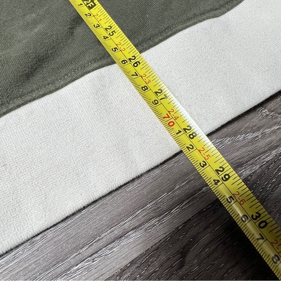 Lands' End Women Size M 10-12 Green and Cream Colorblock Hoodie - Picture 6 of 7